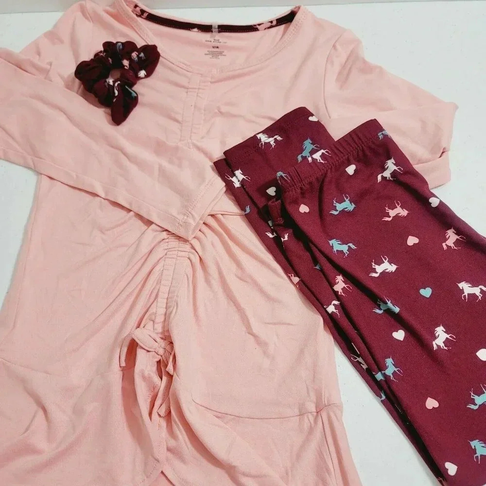 One Step Up Girls 3Pcs Knit Top and Legging Set.M [10-12]